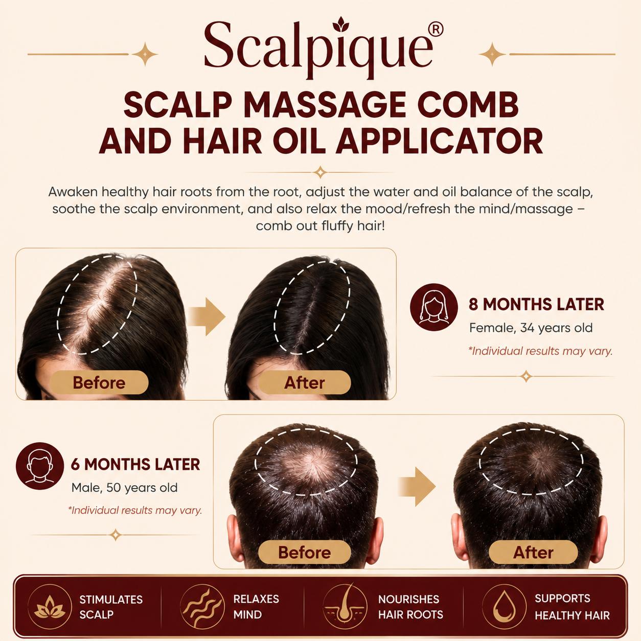 Scalpique® 3 in 1 Elecrtic Massage Comb